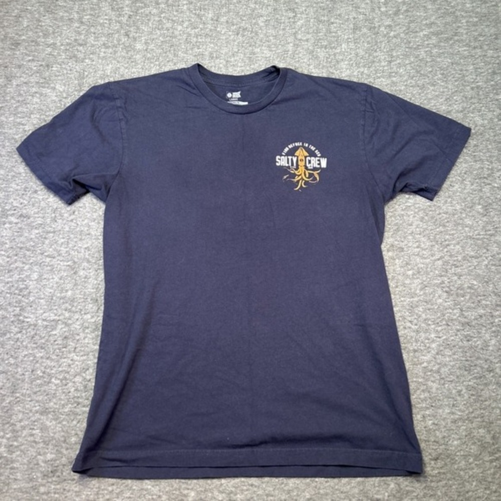 Salty Crew Shirt Mens Large T-Shirt Graphic Fishing Ocean‎ Beach Sports Squid